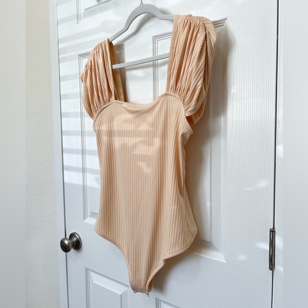 Free People Front Row Neutral Bodysuit
